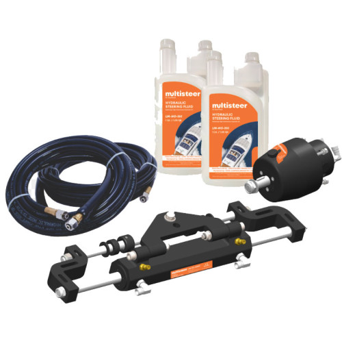 Packaged Outboard Hydraulic Steering System Kit for engine up to 350Hp - OH-350 - Multiflex